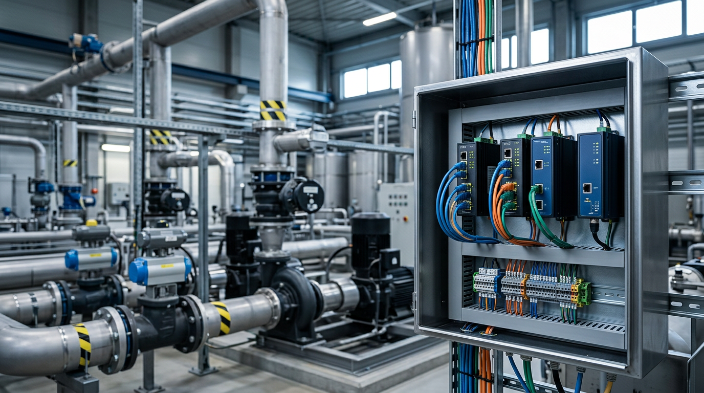 Water Treatment Plant Networking: From Intake to Distribution
